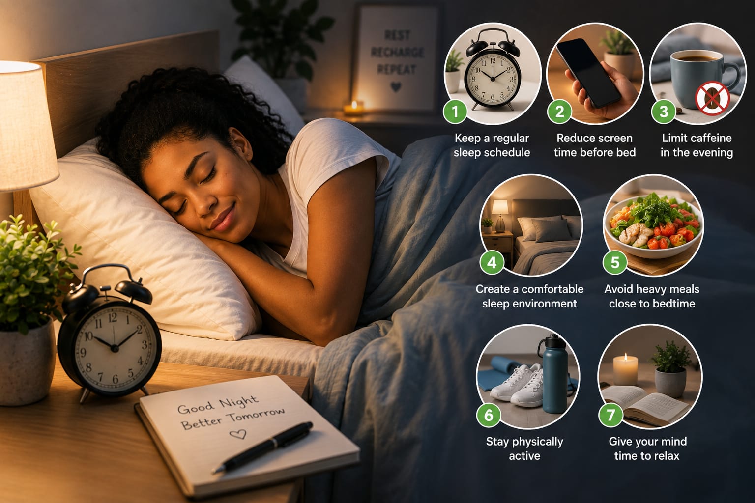 Healthy Sleep: 7 Simple Habits for Better Sleep health guide