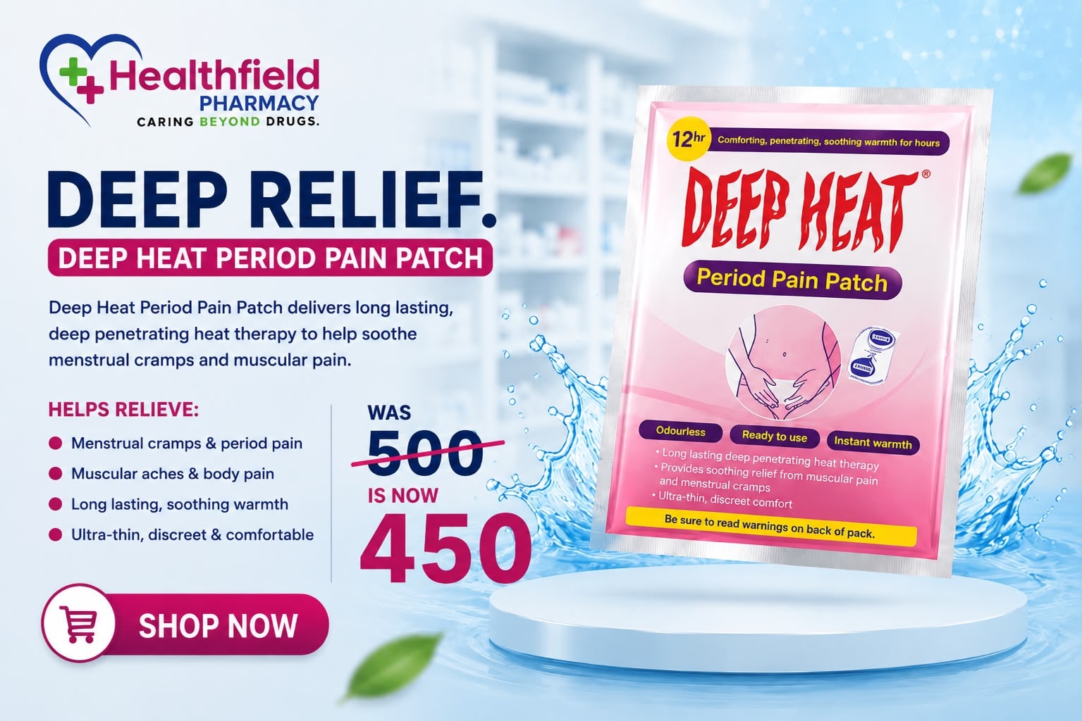 Deep Heat Period Pain Patch