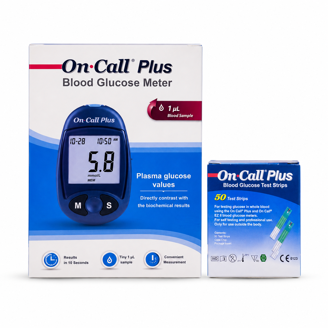 On Call Plus Blood Glucose Meter + Test Strips