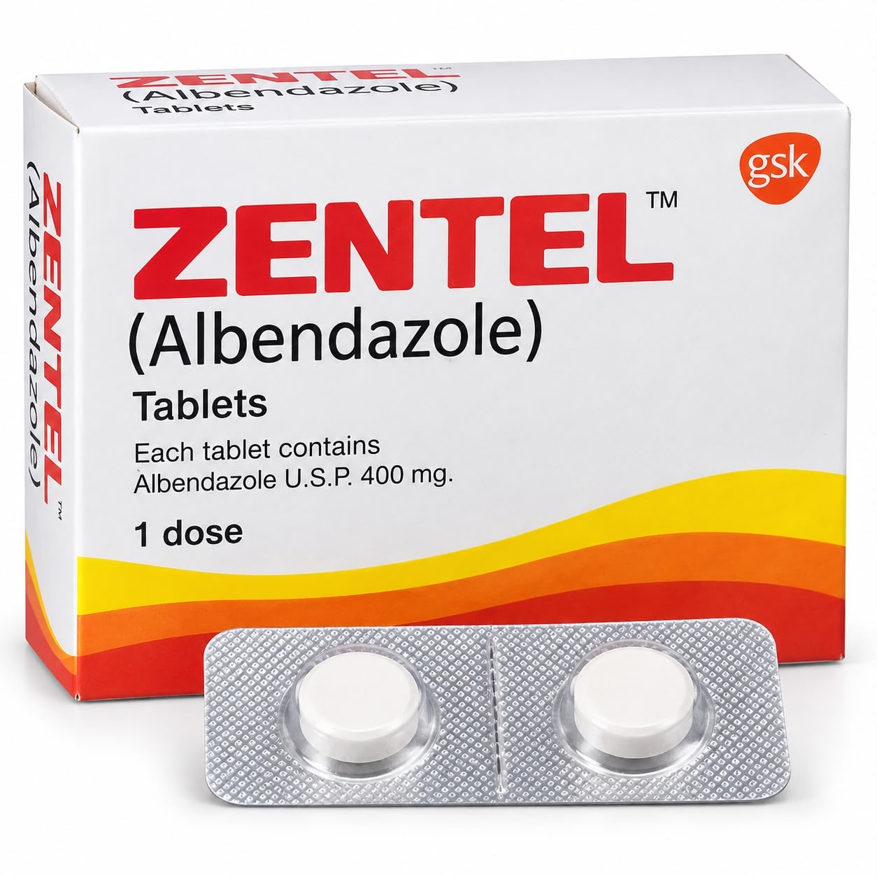 Zentel 400MG  Tablets  (Albendazole)