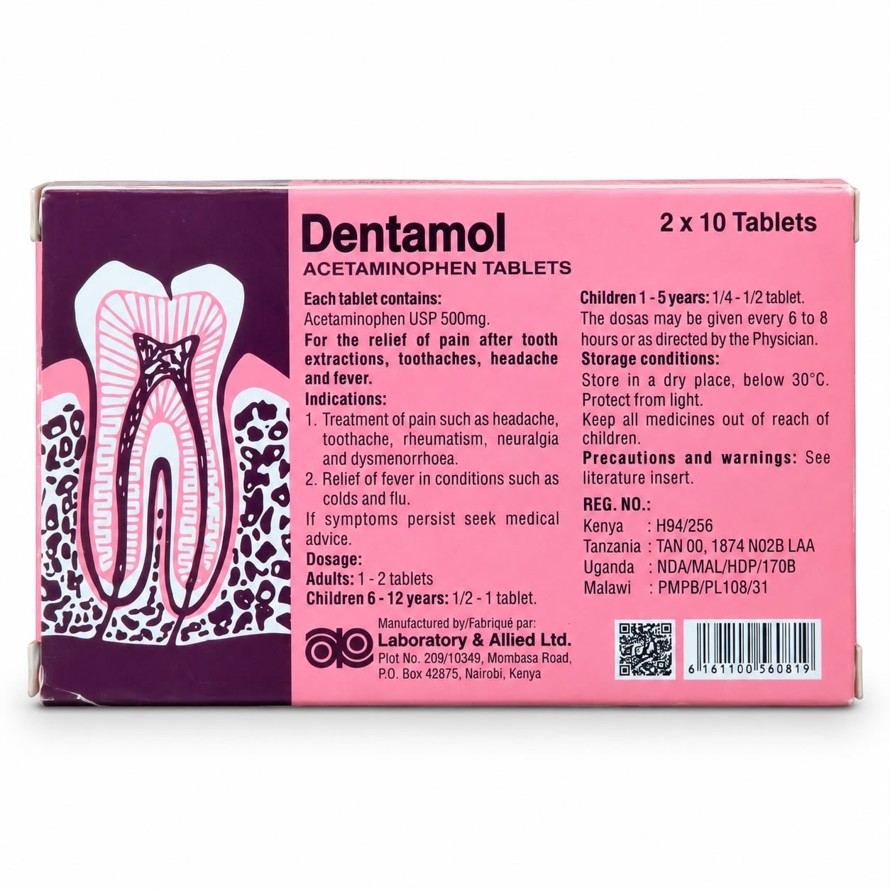 Dentamol 500mg Tablets