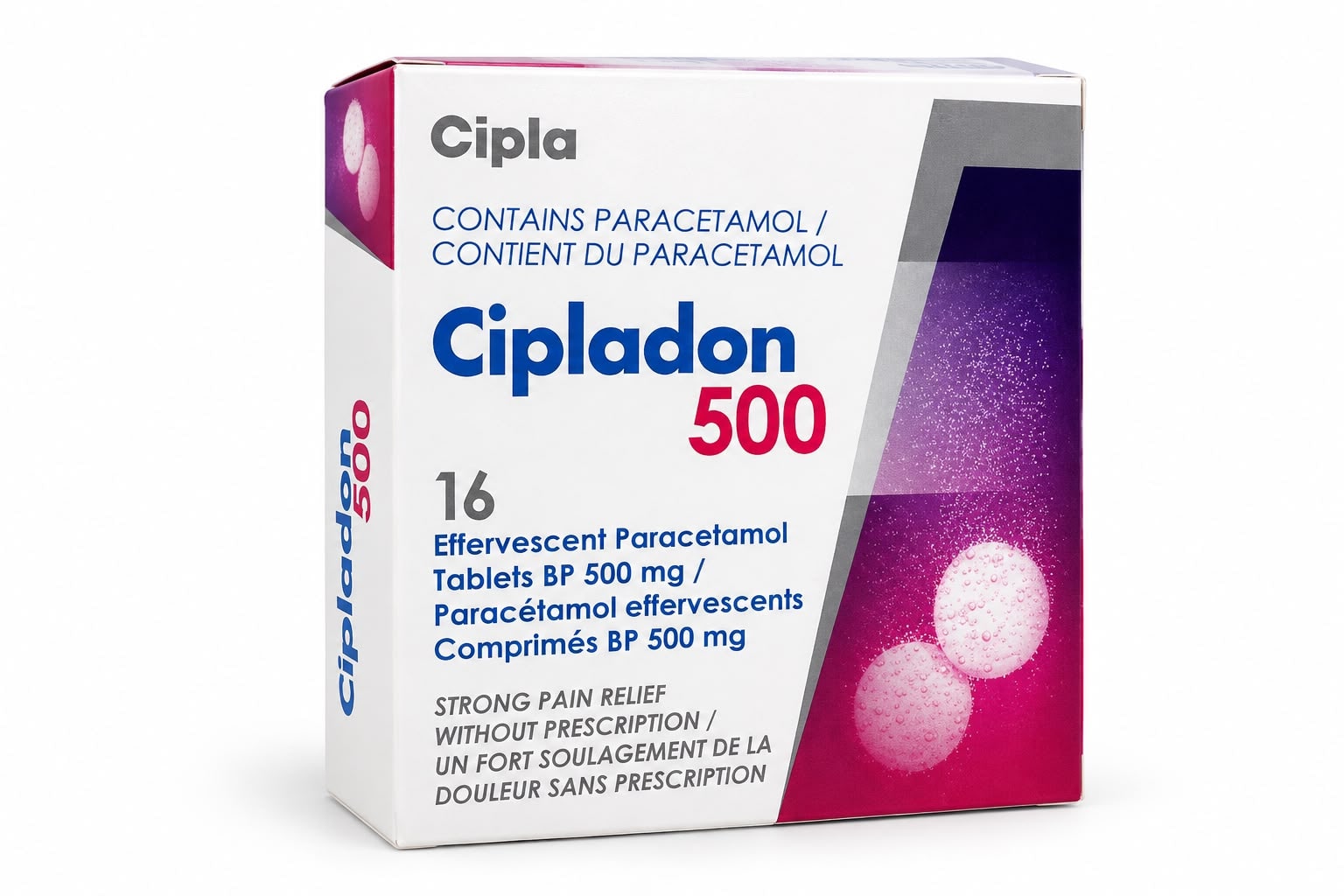 Cipladon Tablets (Effervescent Paracetamol) — Cipladon 500mg