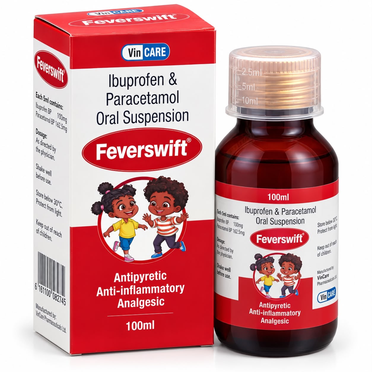Feverswift (Brufen & Paracetamol Suspension )100ml