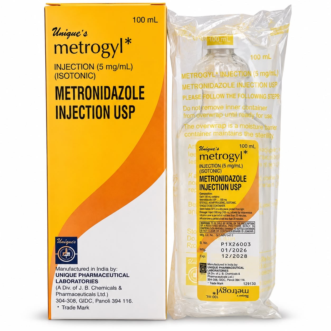 Metronidazole 500mg Injection 100ml