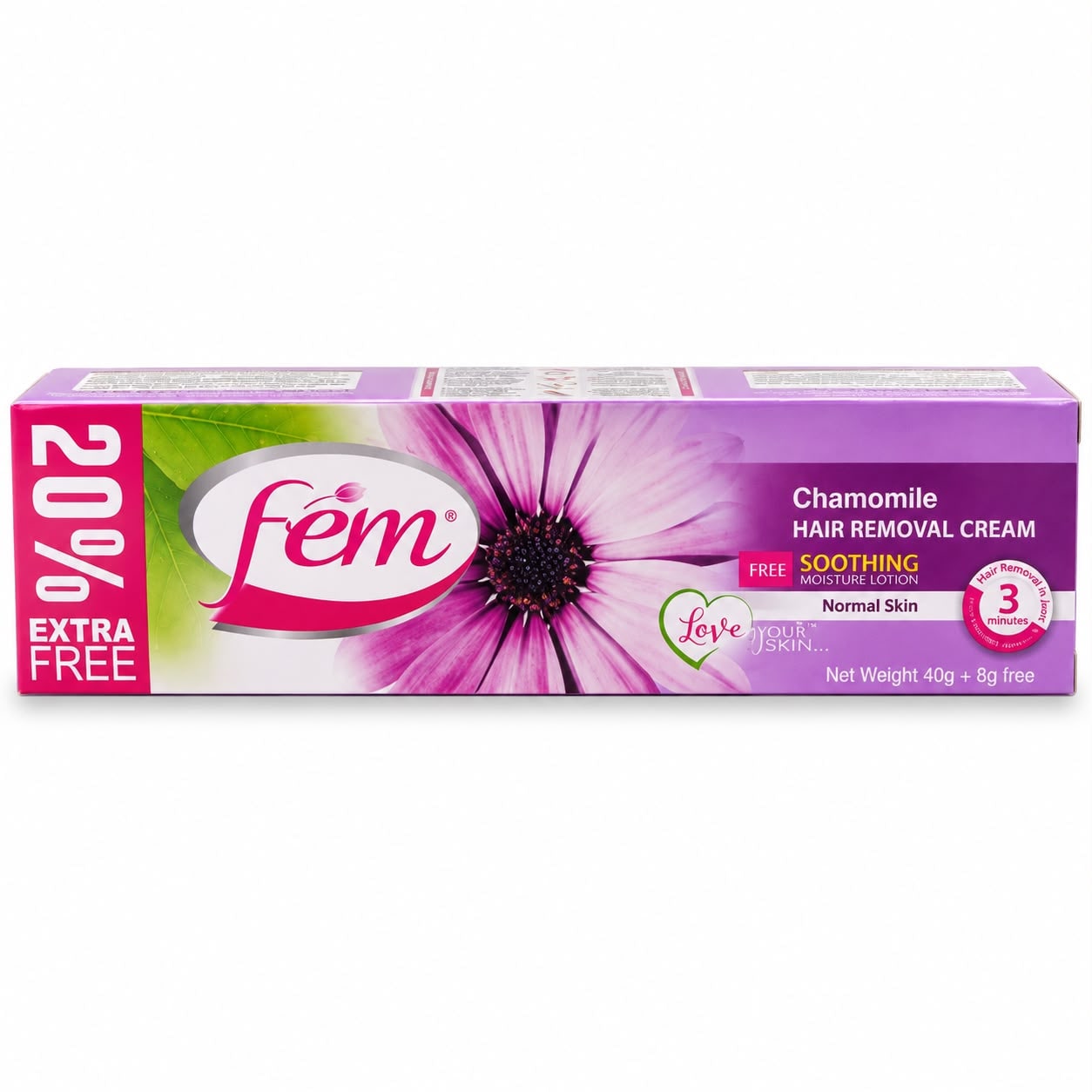 FEM Hair Removal (Normal Skin & Sensitive Skin) 40g + 8g, Chamomile – Normal Skin