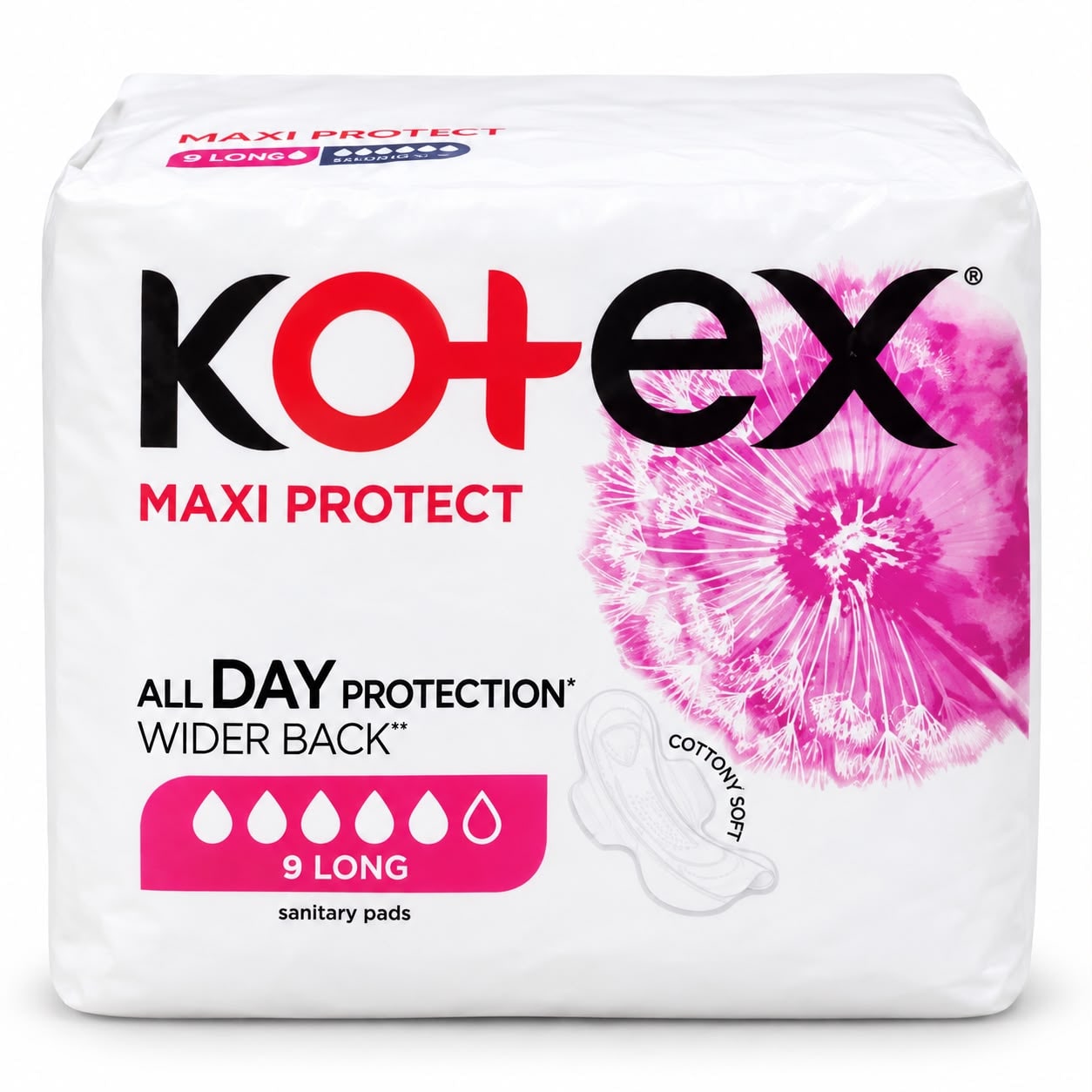 Kotex Sanitary Pads, Kotex Maxi Protect 9 Long