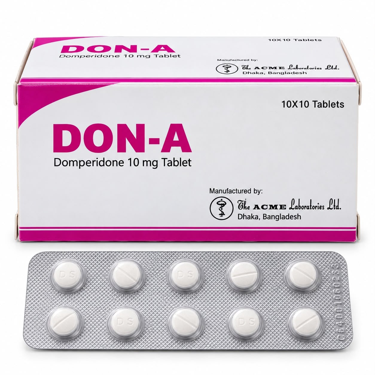 DON-A (Domperidone) 10mg tablets