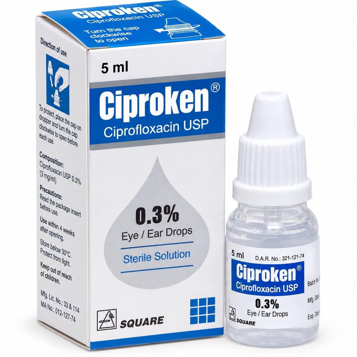 CIPROKEN EYE/EAR DROPS